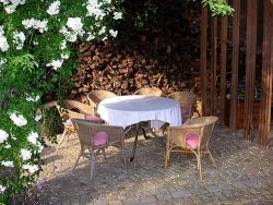 Überdachter Sitzplatz
